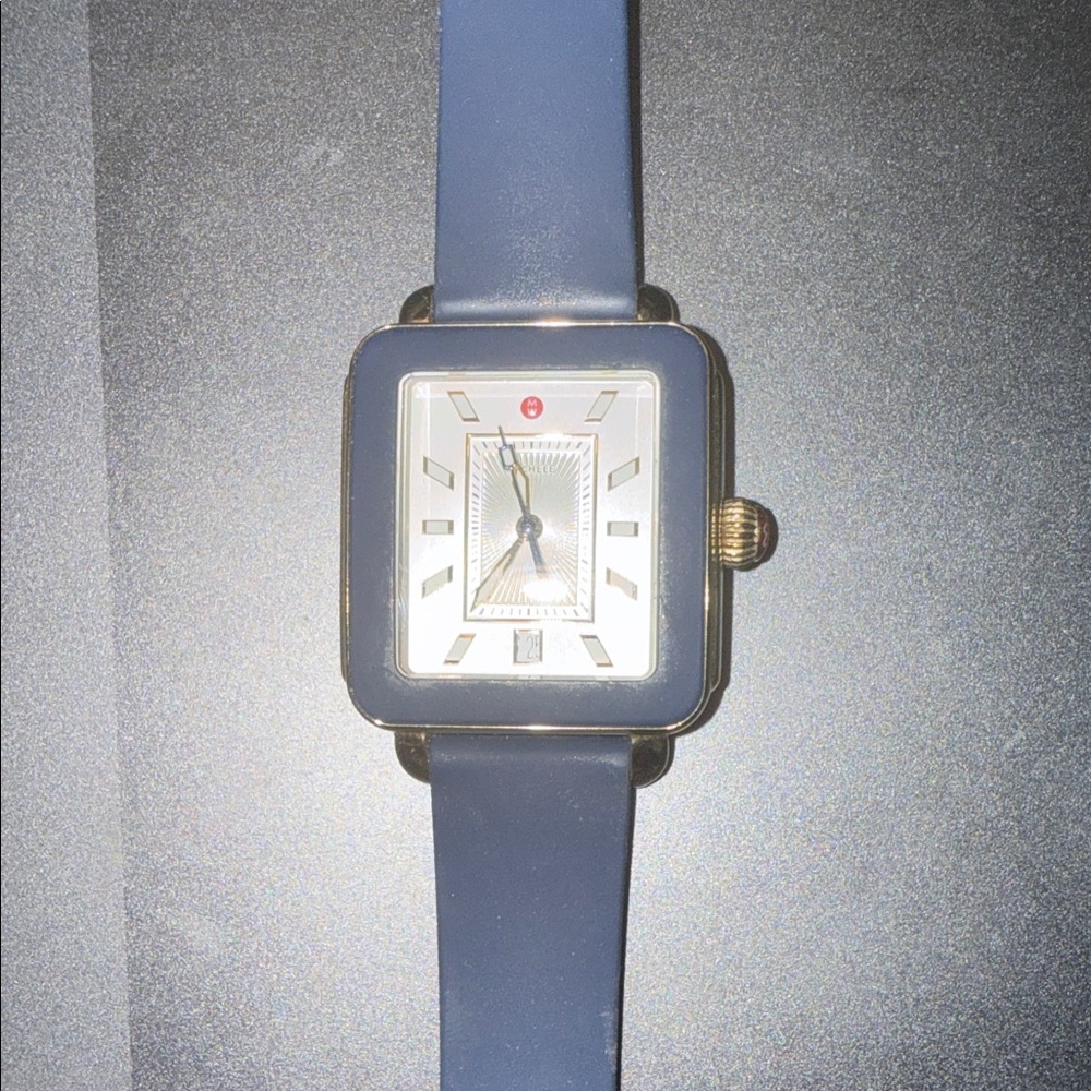 Michele Blue and Gold Women's Watch